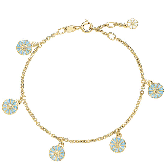 Marguerit armbånd forgyldt 5x7,5+5mm Lund