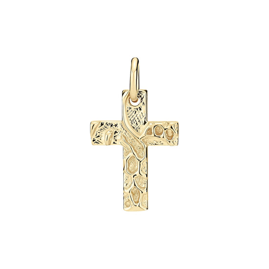 Vedh. kors rustikt 17x12mm fg. sølv Lund Copenhagen 9061411-F
