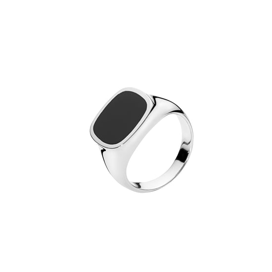Ring sølv onyx Lund Copenhagen