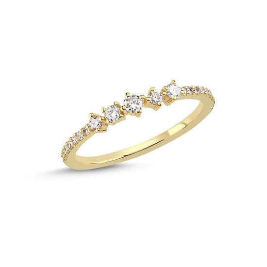 14Kt. Noelle Ring rødguld 0,21ct W/SI Nuran