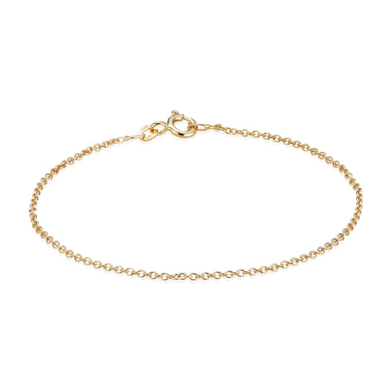 8K Anker Rund 0,50mm Guld armbånd