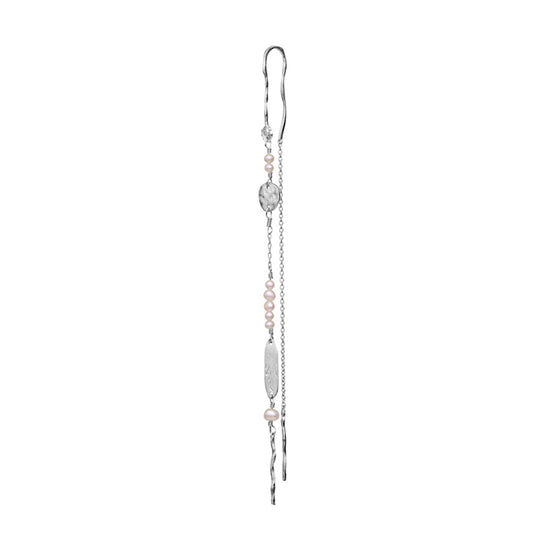 Aquila Single sølv ørering 12cm Maanesten