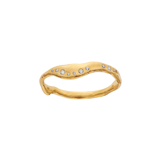Aurea ring forgyldt Maanesten