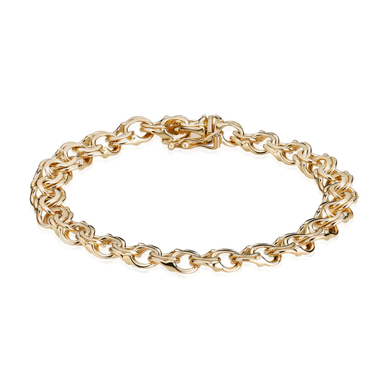 14kt. Bismark 7,1mm guld armbånd kasselås