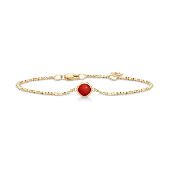 Primini Bracelet Red Coral Crystal forgyldt Julie Sandlau