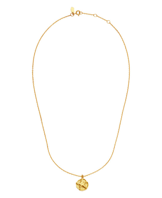 Bali halskæde forgyldt Maanesten