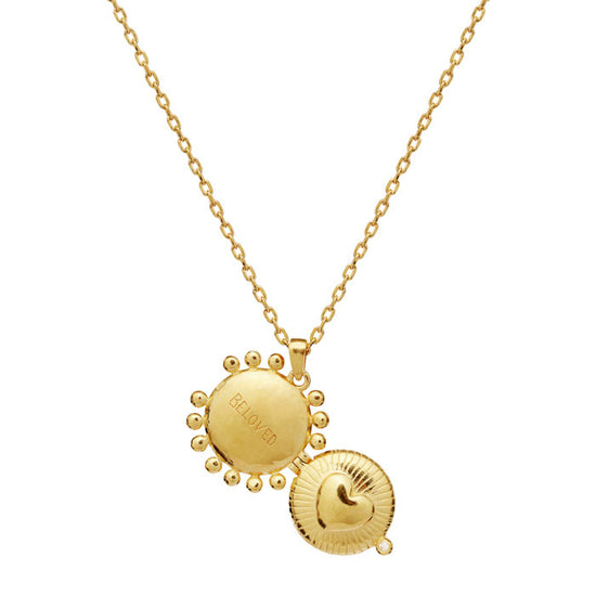 Beloved forgyldt Halskæde Maanesten
