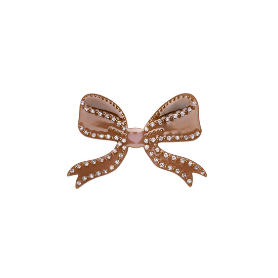 Bow Hair clip Mocha Maanesten