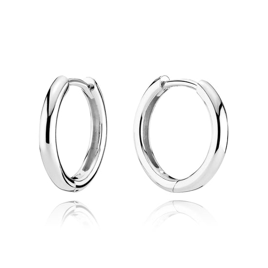 14Kt. Knæk Creoler 2,20mm hvidguld