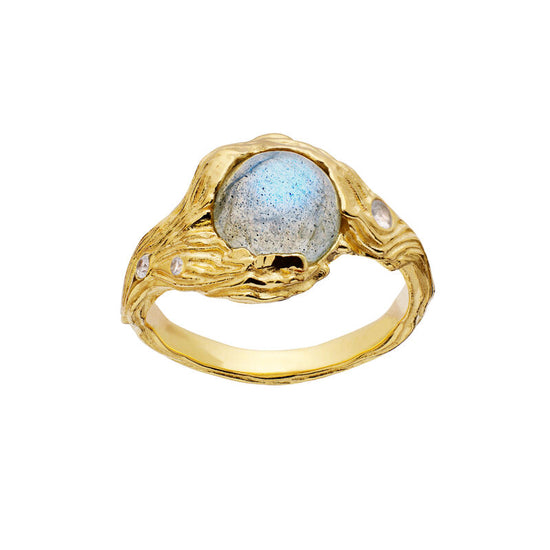 Calypso ring forgyldt Maanesten