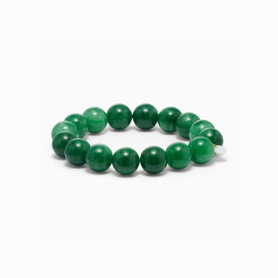 Chunky Grøn Jade Stretch Armbånd - Soï