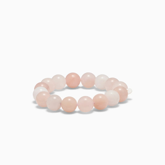 Chunky Rosa Jade Stretch Armbånd - Soï
