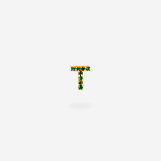 IX T Grøn forgyldt ørering IX studios