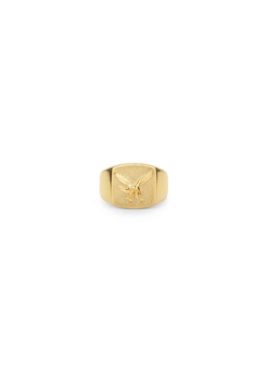IX Eagle Signet Ring Forgyldt IX studios