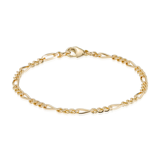8K Figaro 1,35mm guld armbånd