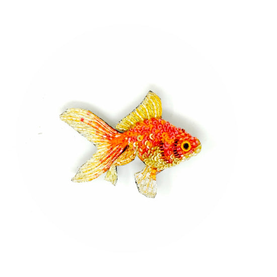 Viftehale Guldfisk Broche Nål Trovelore