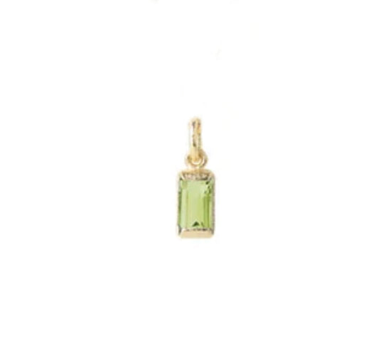 Fg Square vedhæng Peridot Heiring
