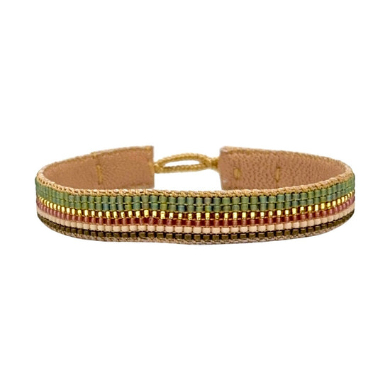 GC - Half Cuff Mix Bamboo Green (03) Armbånd Ibu Jewels