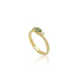 14K LG Grace ring m. grøn 0,25ct + 2x0,05ct F-G/SI