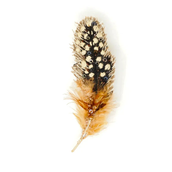Guinea Feather Brooche Trovelore