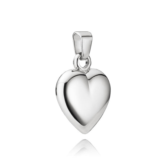14k Hjerte Standard 15x15mm hvidguld