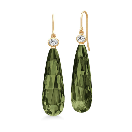 Ofelia Drop Earrings Olive Green Julie Sandlau