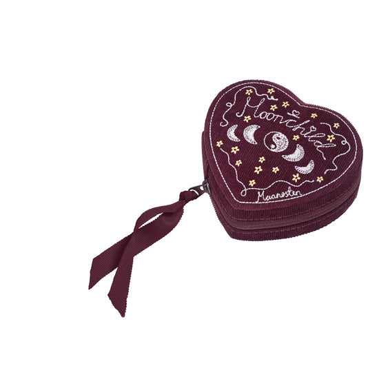 Heart Jewelry Box Maroon Maanesten