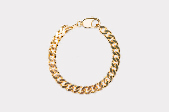IX - Chunky Curb Armbånd Forgyldt 17cm