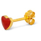 Love U earring forgyldt 1 pcs Passion Red Lulu