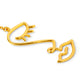 Topping Long Woman earring 1 pcs forgyldt Lulu
