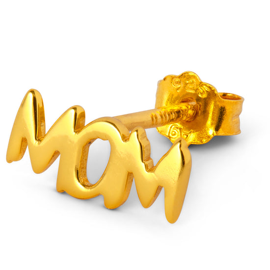 Word Mom 1 pcs earring forgyldt Lulu