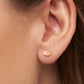 2Hearts earring 1 stk. forgyldt coral oreange LULU