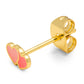 2Hearts earring 1 stk. forgyldt coral oreange LULU