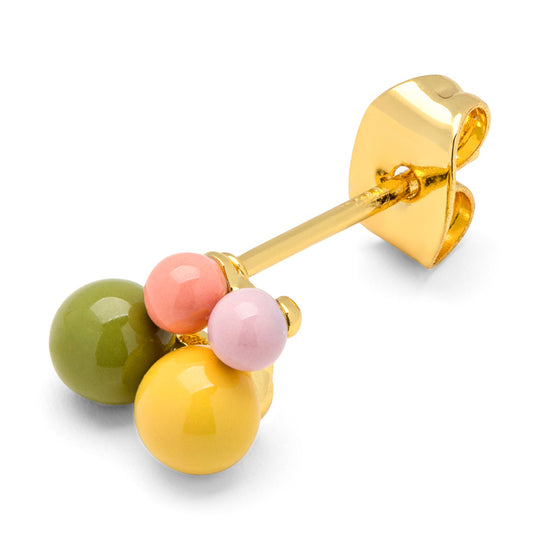 Bouquet Green Yellow forgyldt earring 1 pcs LULU