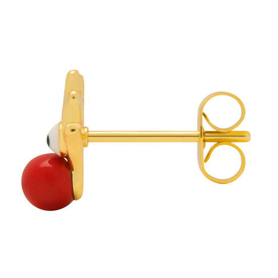 Rudolph earring 1 pcs Gold Plated LULU Copenhagen