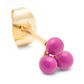Trio earring 1 pcs - enamel Electric Fuchsia Pink LULU Copenhagen