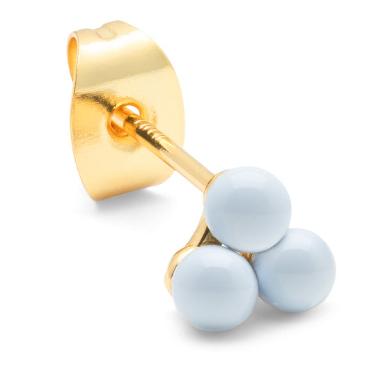 Trio earring 1 pcs - enamel Skyride Blue LULU Copenhagen