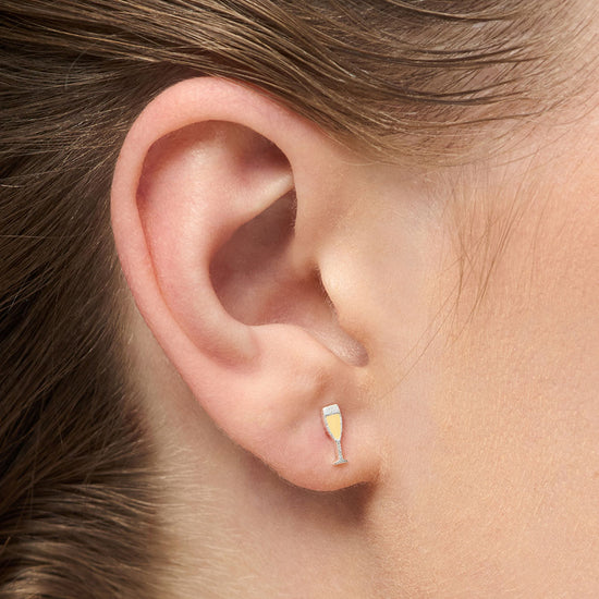 Pop earring 1 pcs - Silver Plated LULU Copenhagen