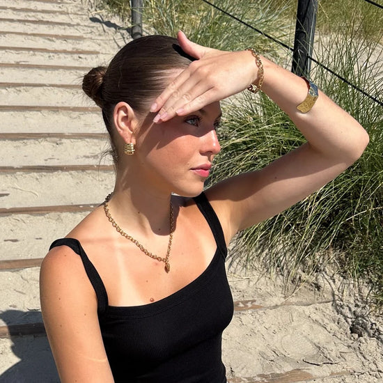 Creoler stål 4 IP gold SALINO Nordahl Jewellery
