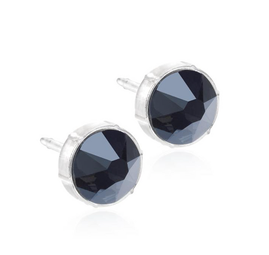 Blomdahl Bezel 8 mm Ørestikker – Black Diamond