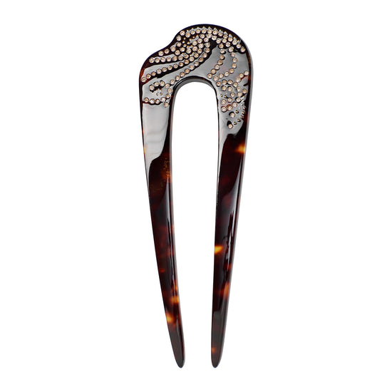 Madi French Hairpin Dark Tortoise Maanesten