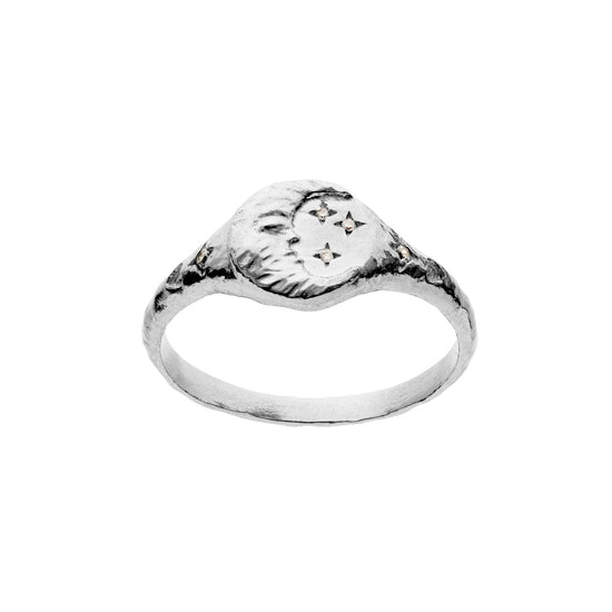 Magdalena Ring sølv Maanesten