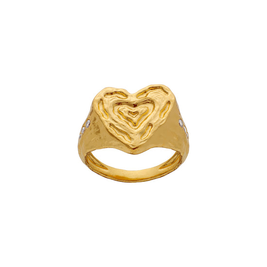 Milana forgyldt ring Maanesten
