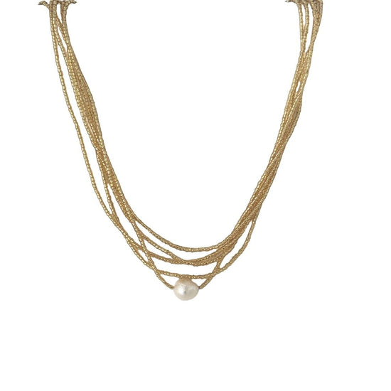 NV - Halskæde Talise Gold with Pearl (01) - Ibu Jewels