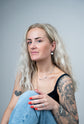 Felicia perle øreringe stål - Naja Borre