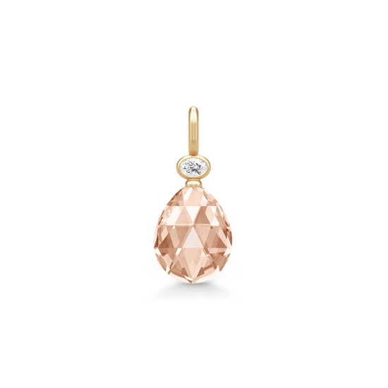 Ofelia Pendant forgyldt Peach Morganite Crystal Julie Sandlau