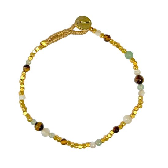 PE02 - Joanie Mix Antique Beige (01) Armbånd Ibu Jewels