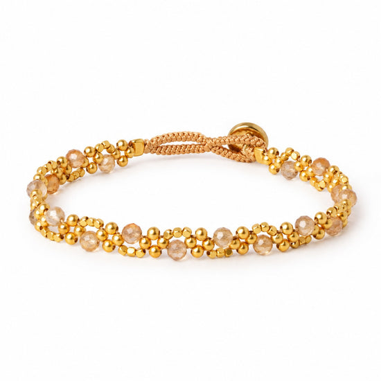 PE07 - Armbånd Joanie Stones Champagne Quartz (24) - Ibu Jewels