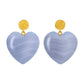 Penny Blue Lace øreringe forgyldt Maanesten