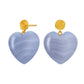 Penny Blue Lace øreringe forgyldt Maanesten